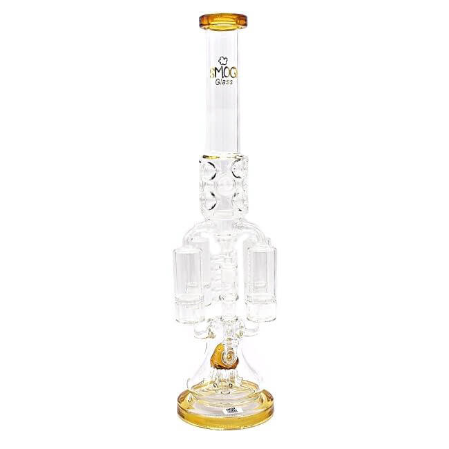 SMOQ 20″ SPRING DESIGN WITH 4 LAYER OF PERC GLASS WATER PIPE