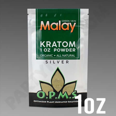 OPMS SILVER KRATOM (28.35 GRAMS) 1OZ POWDER