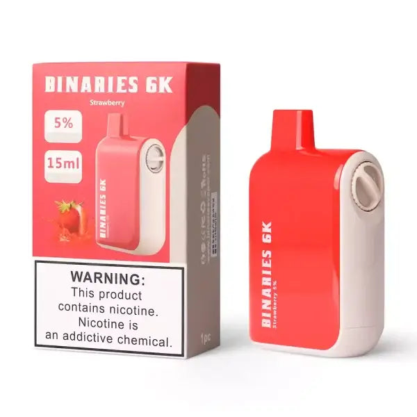 Binaries 6K 15ML 6000 Puffs 650mAh Adjustable Airflow Prefilled Nicotine Salt Rechargeable Disposable Device With Mesh Coil By Horizon Tech