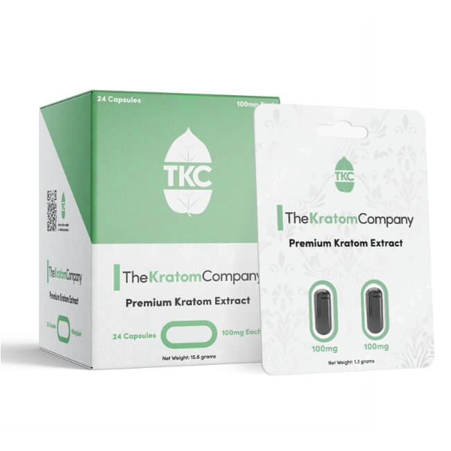 THE KRATOM COMPANY PREMIUM KRATOM EXTRACT 100MG CAPSULES