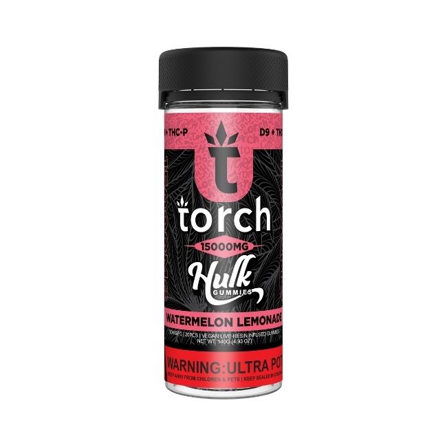 TORCH HULK D9 + THCP LIVE RESIN 15,000MG GUMMIES 20CT JAR