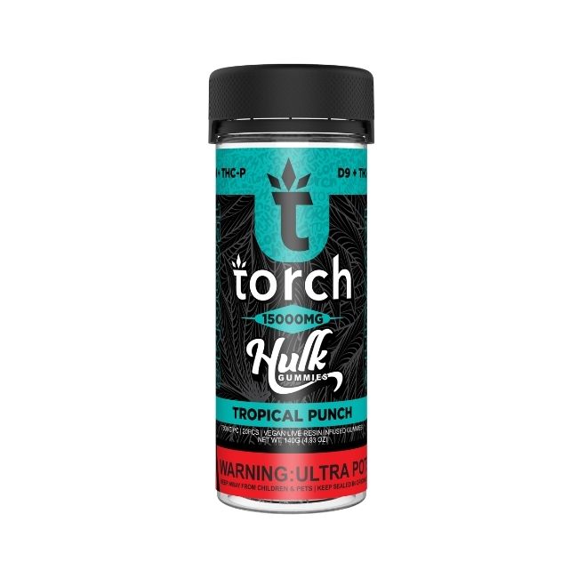 TORCH HULK D9 + THCP LIVE RESIN 15,000MG GUMMIES 20CT JAR