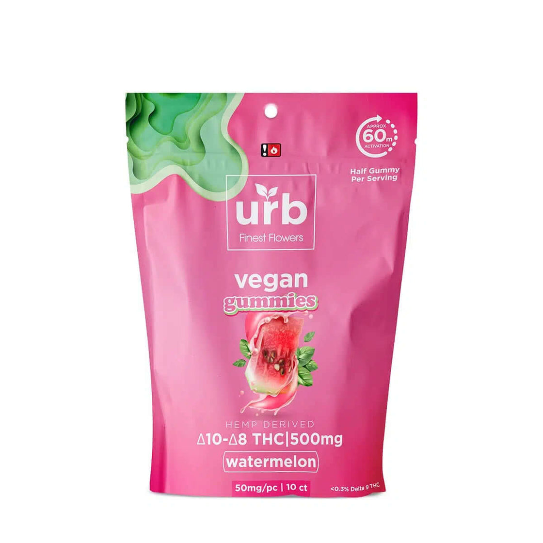 URB DELTA 10 D8 THC (500MG) VEGAN GUMMIES