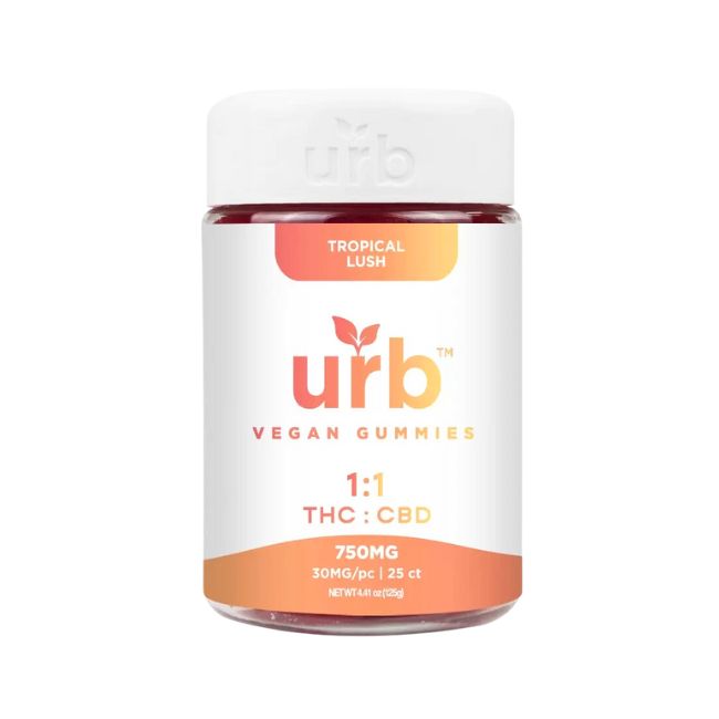 URB VEGAN GUMMIES THC/CBD 750MG 25CT JAR