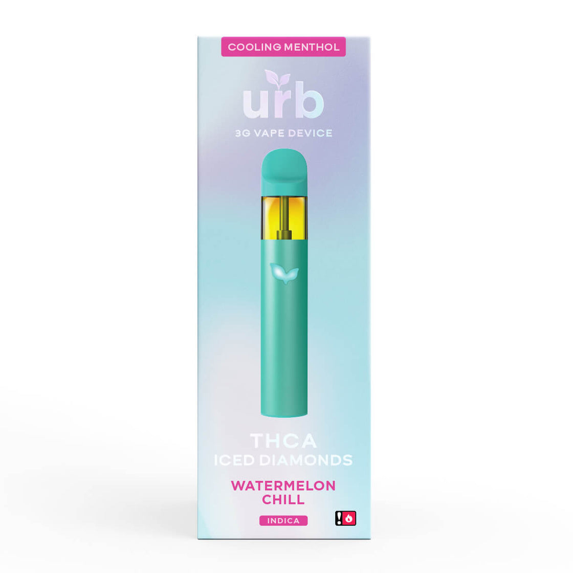 URB THCA ICED DIAMONDS COOLING MENTHOL 3ML DISPOSABLE