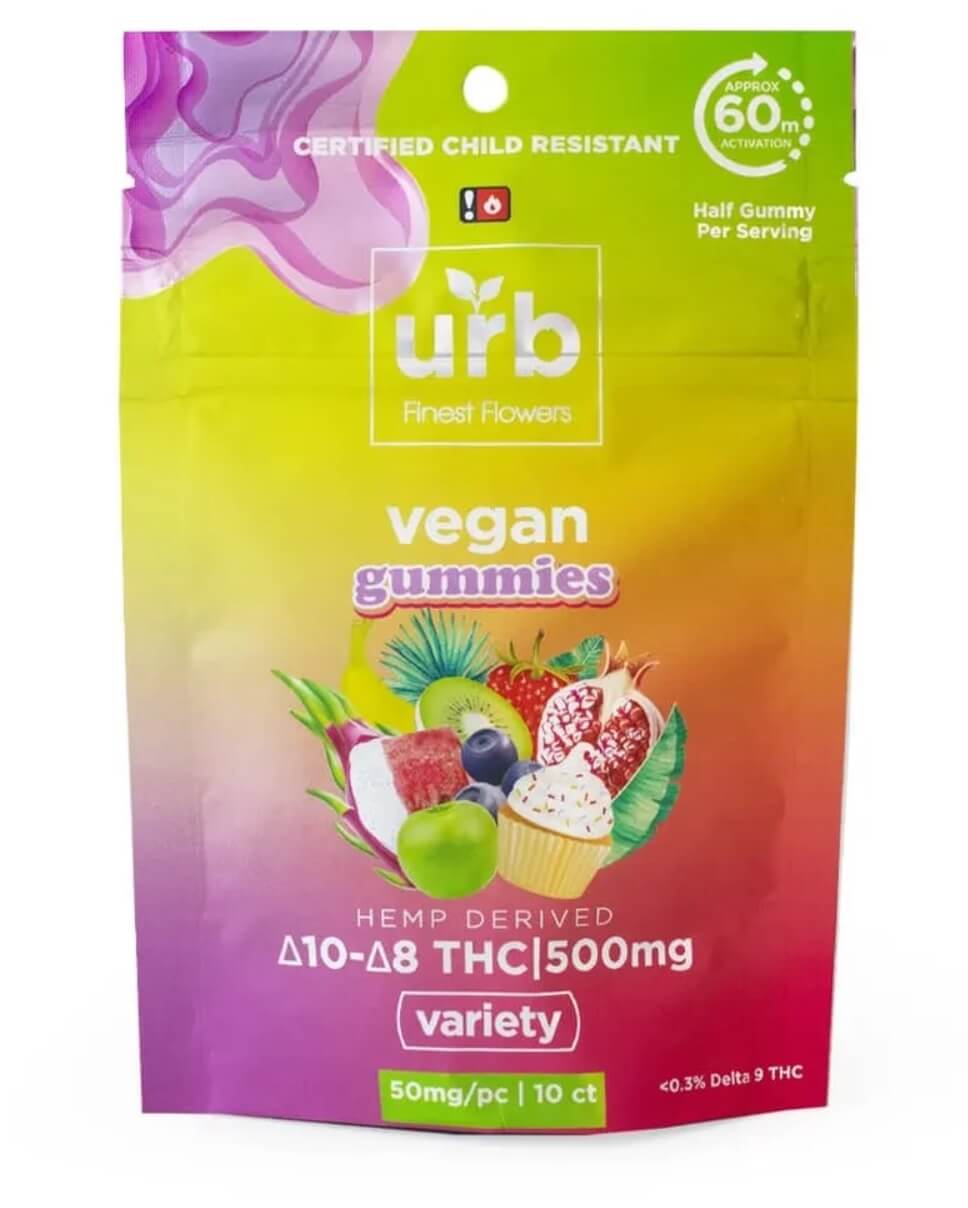 URB DELTA 10 D8 THC (500MG) VEGAN GUMMIES