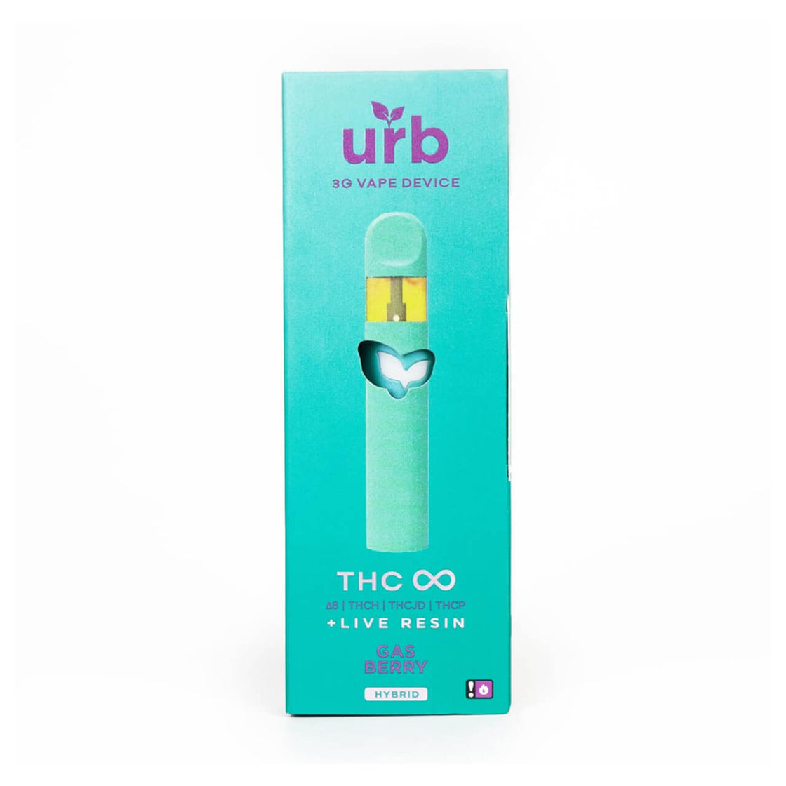 URB THC INFINITY LIVE RESIN 3GM D8 + THCH + THCJD +THCP DISPOSABLE