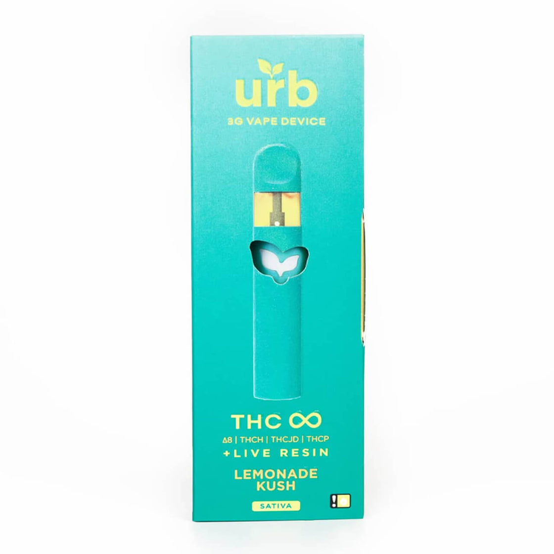 URB THC INFINITY LIVE RESIN 3GM D8 + THCH + THCJD +THCP DISPOSABLE
