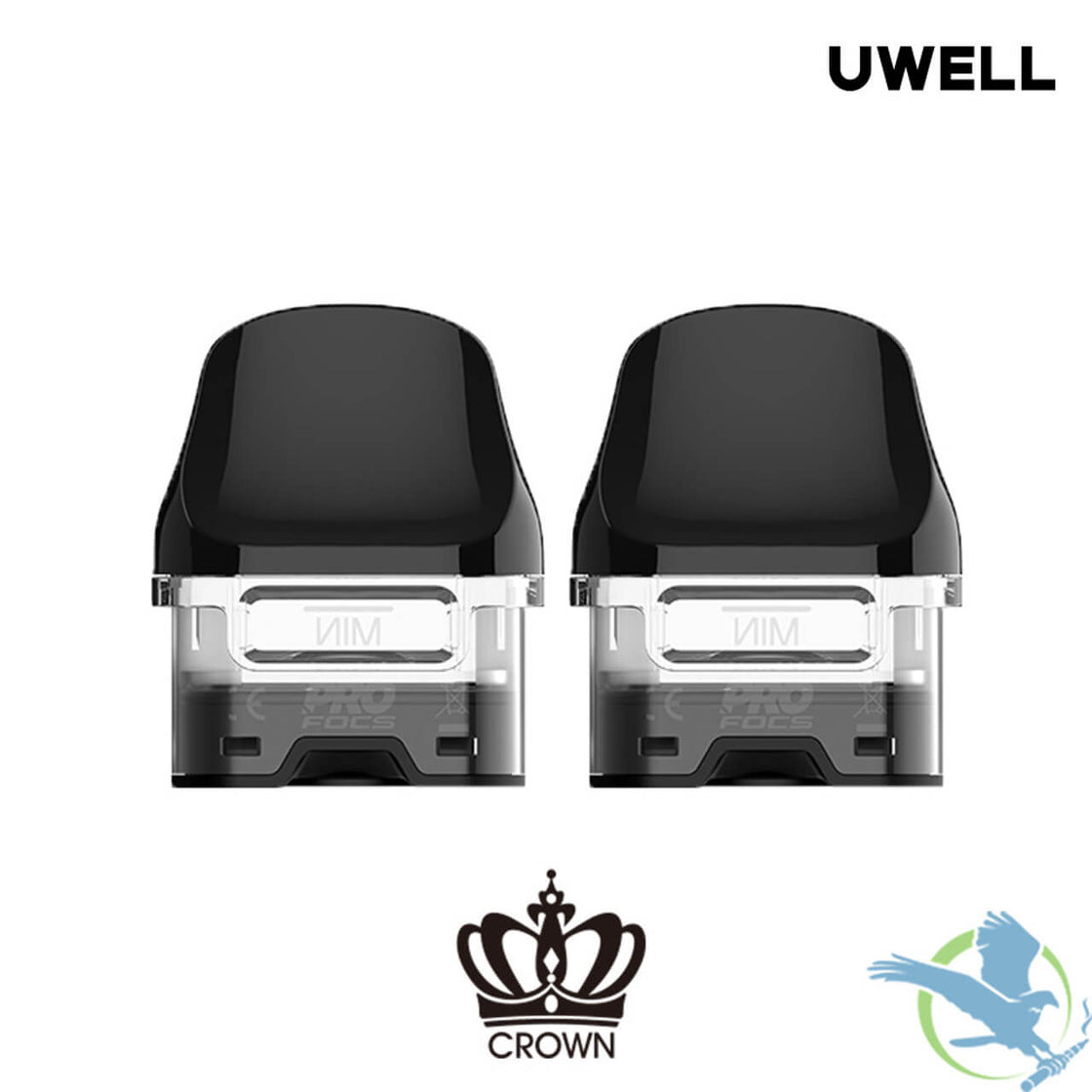 Uwell Crown D 3ML Refillable Replacement Empty Cartridge Pods - Pack of 2