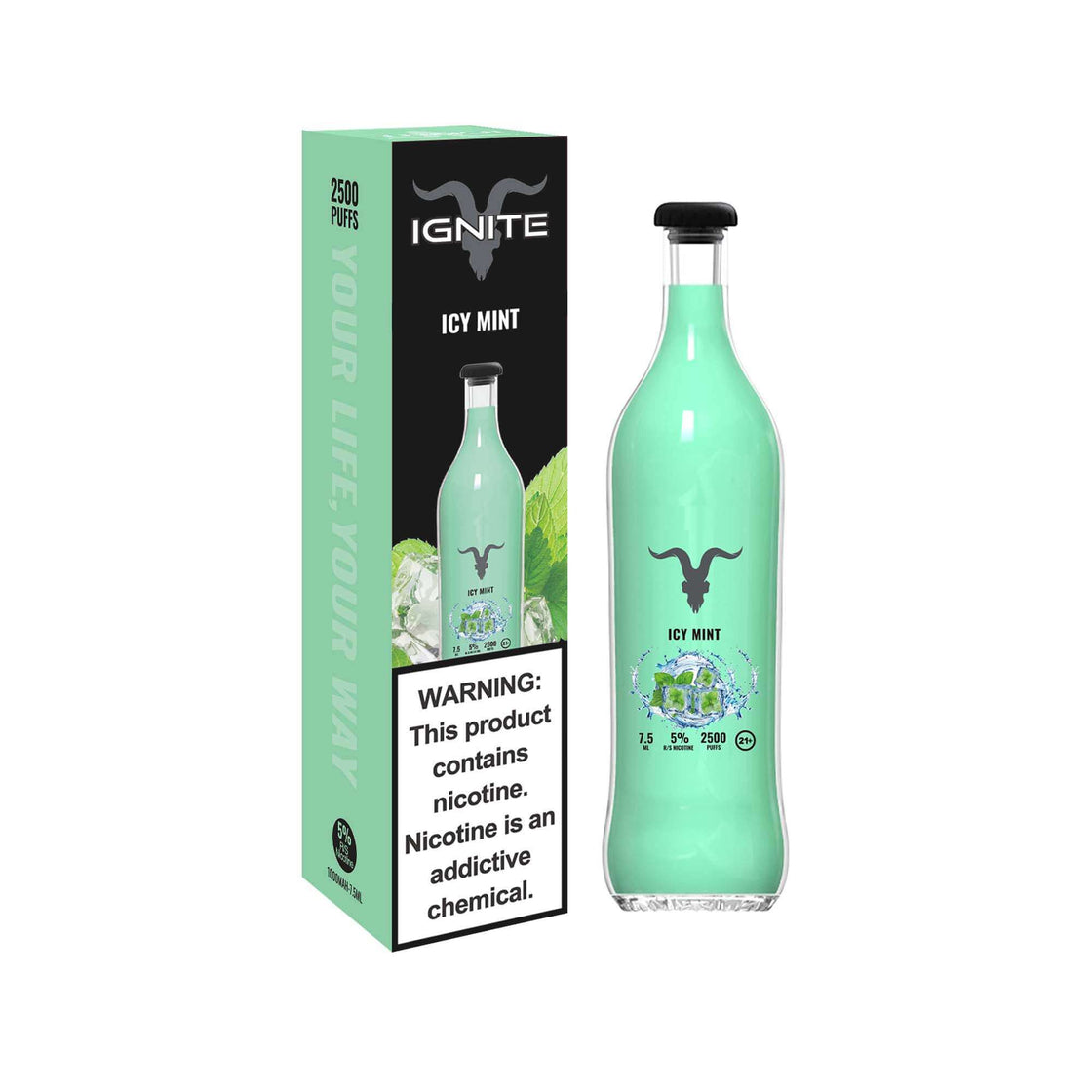 Ignite V25 7.5ML 2500 Puffs 1000mAh Prefilled Synthetic Nicotine Disposable Vape Pen Device