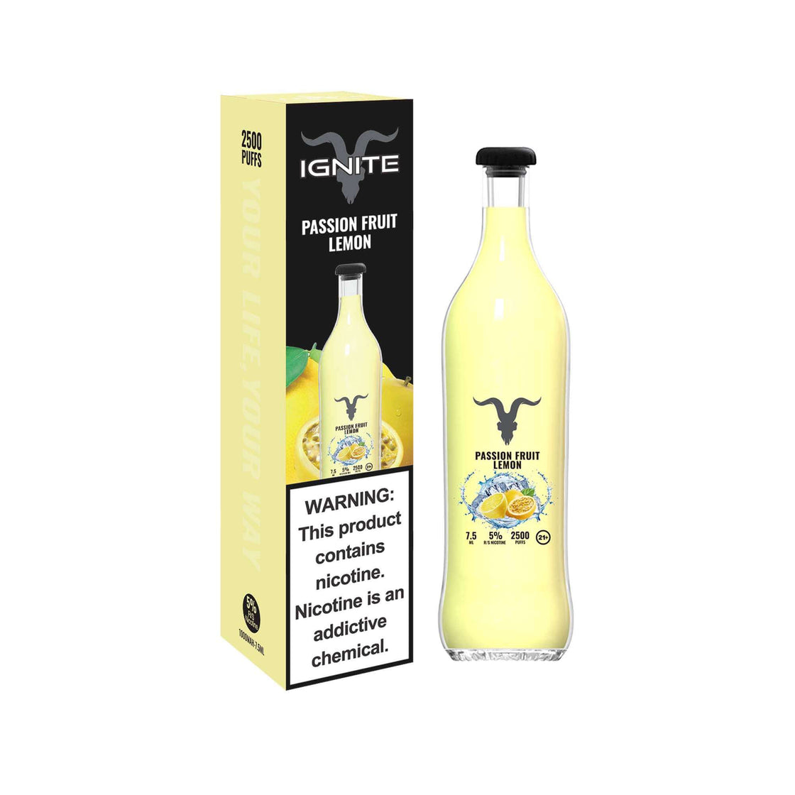 Ignite V25 7.5ML 2500 Puffs 1000mAh Prefilled Synthetic Nicotine Disposable Vape Pen Device