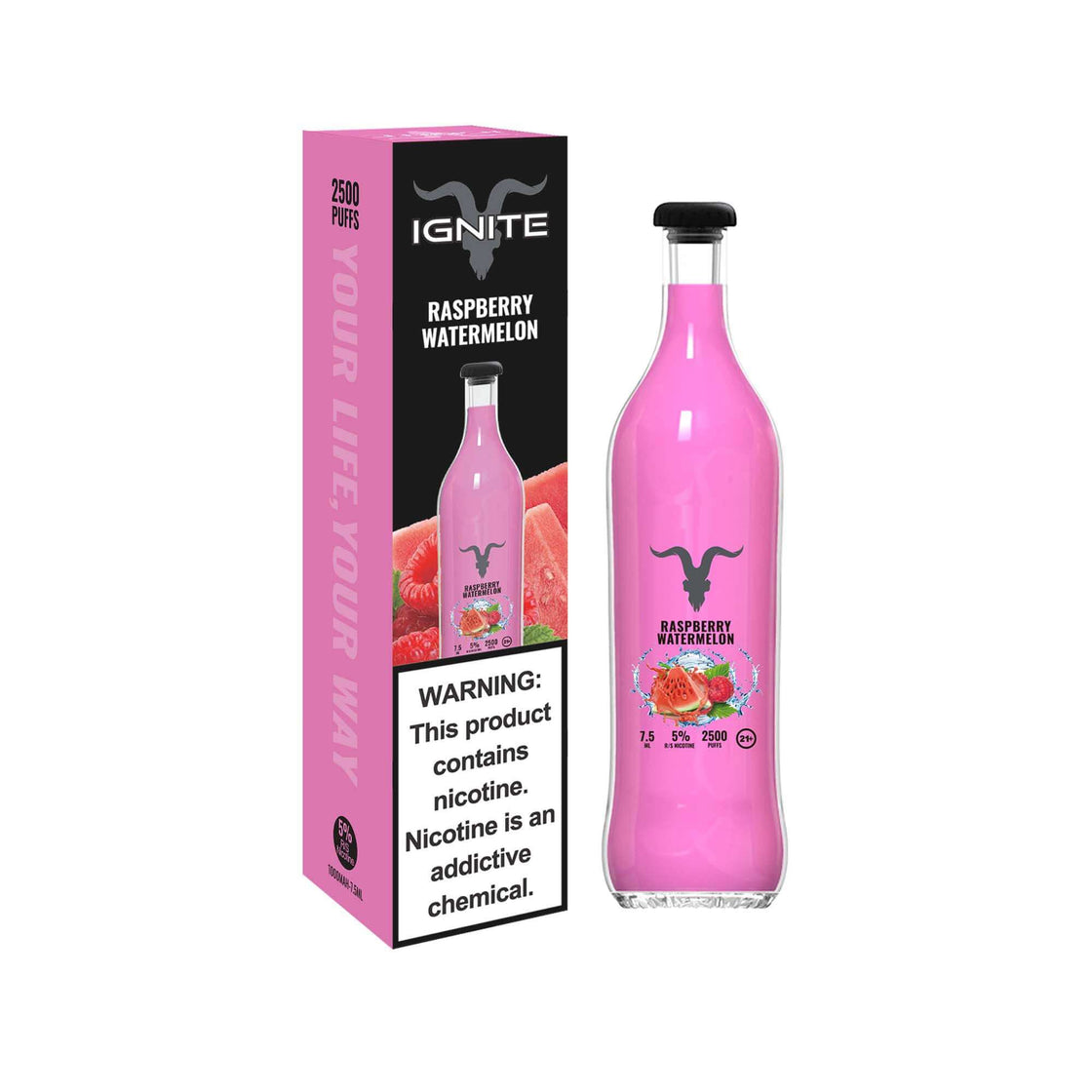 Ignite V25 7.5ML 2500 Puffs 1000mAh Prefilled Synthetic Nicotine Disposable Vape Pen Device