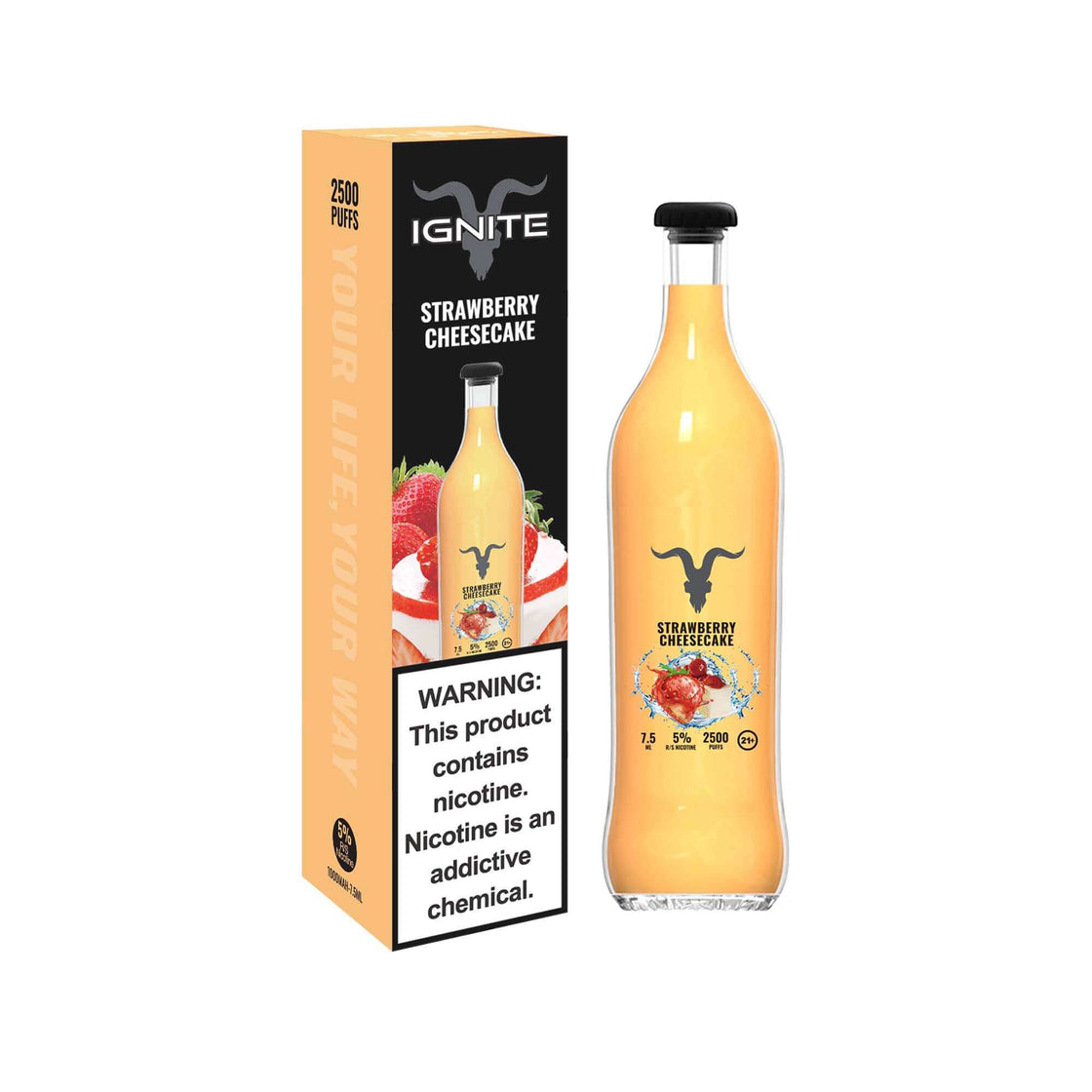 Ignite V25 7.5ML 2500 Puffs 1000mAh Prefilled Synthetic Nicotine Disposable Vape Pen Device