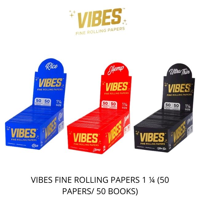 VIBES 1 1/4 FINE ROLLING PAPER (50 PAPERS)