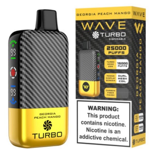 WAVE TURBO 5% DISPOSABLE (150ML) ECO MODE – 25K & TURBO. MODE – 15K PUFFS