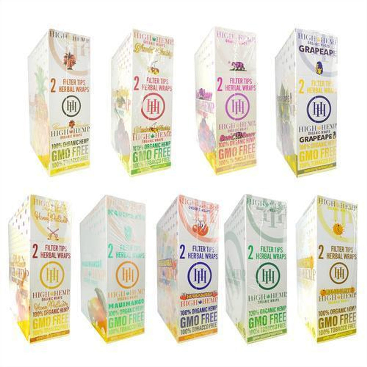 HIGH HEMP ORGANIC WRAPS POUCHES 2 CT