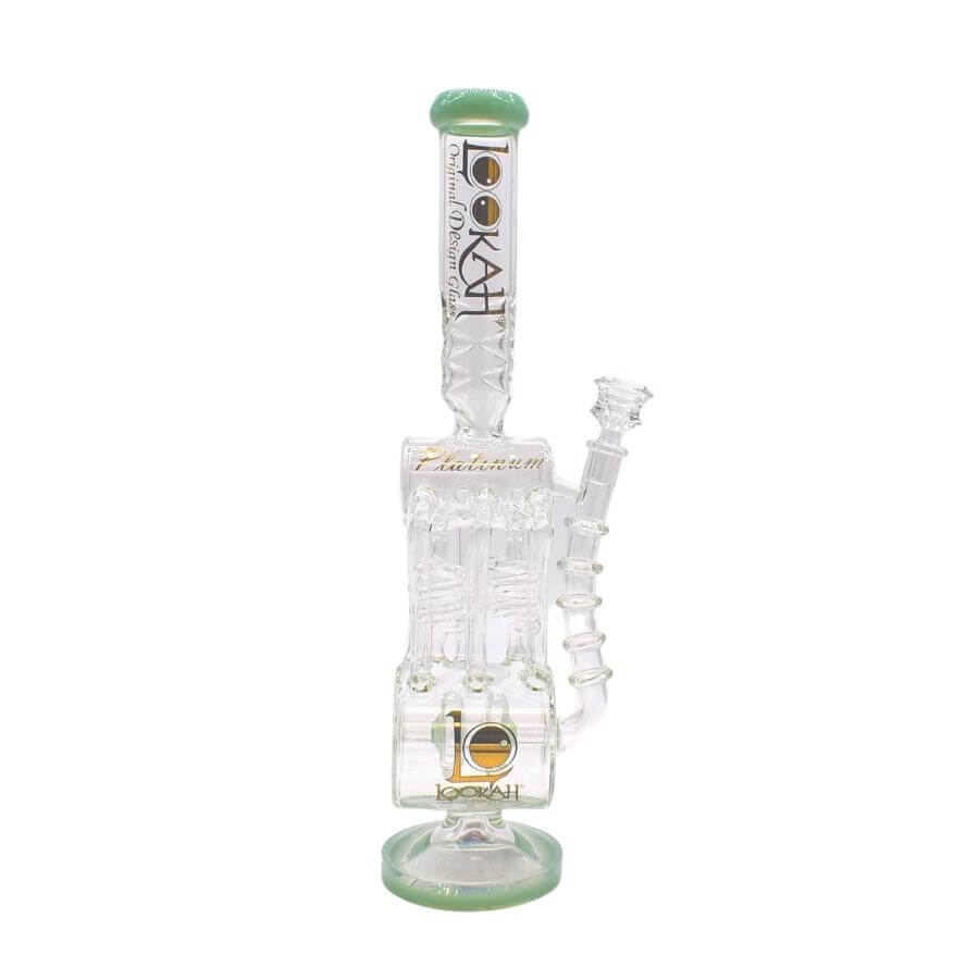 LOOKAH GLASS 18″ DOUBLE SPRING WITH TANK DESIGN WATER PIPE