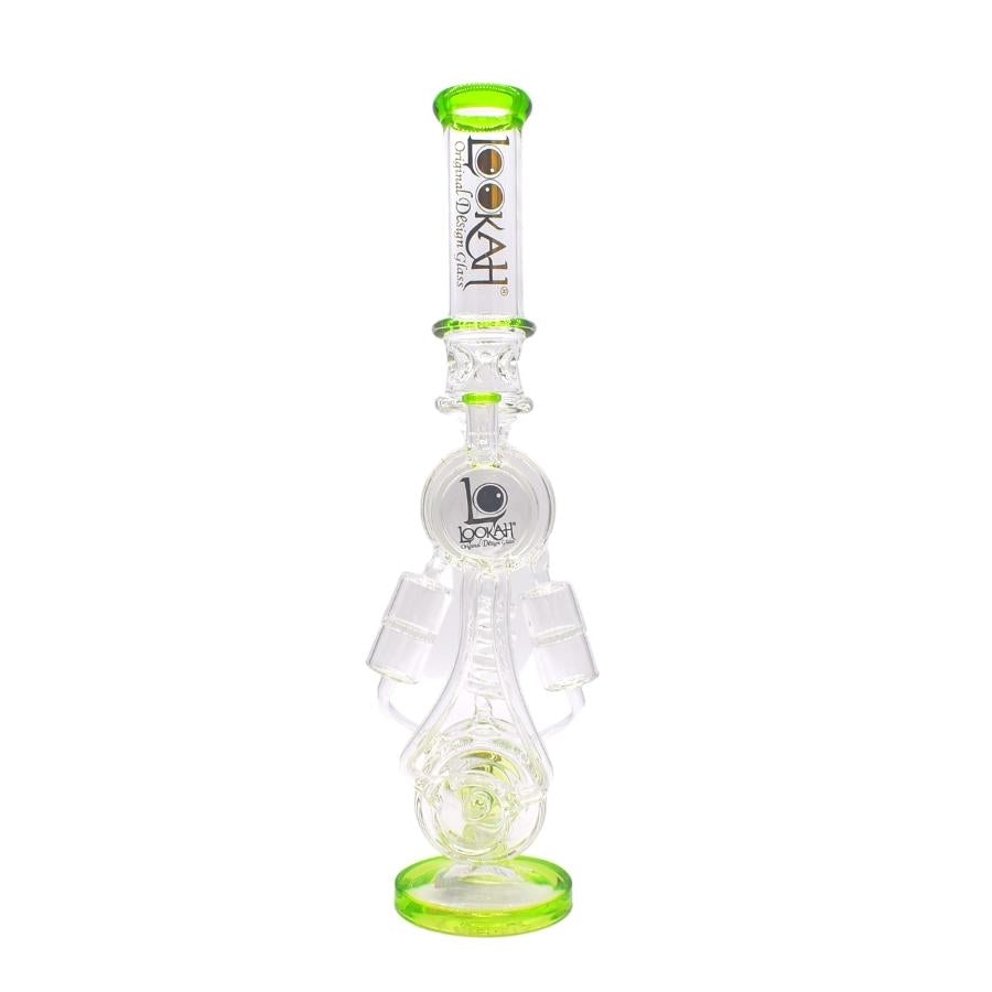 LOOKAH GLASS 18″ SPRING DESIGN WITH TWO PERK WATER PIPE
