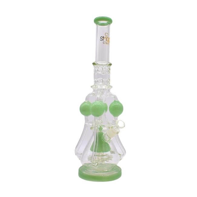 SMOQ GLASS 18″ BEAKER WITH BALL DESIGN WATER PIPE