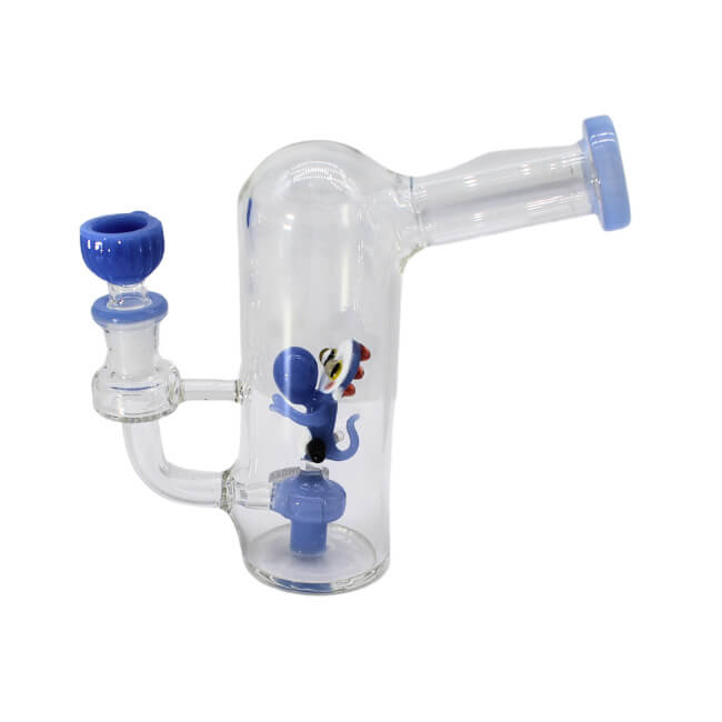 GLASS 6″ BOTTLE DESIGN WITH COLORFULL GLASS BOWL WATER PIPE