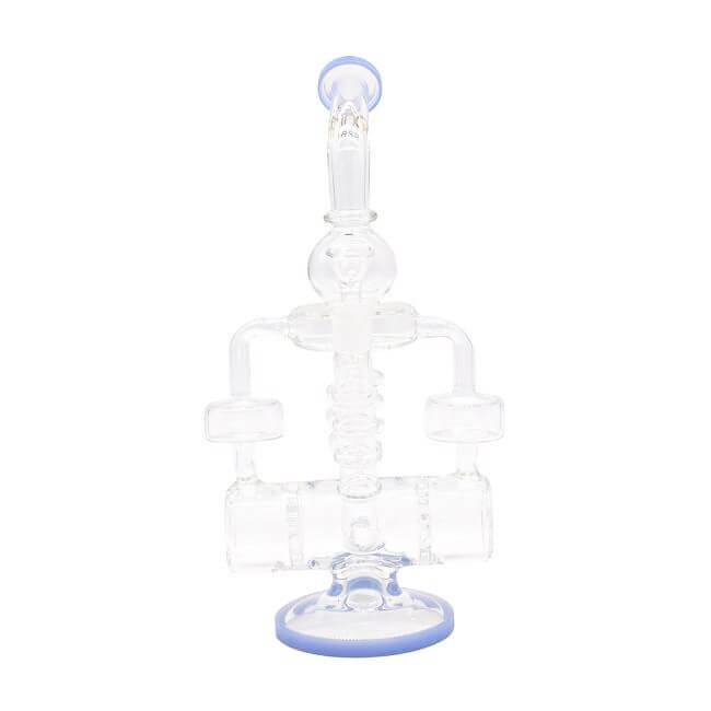 SMOQ GLASS 12″ RECYCLER WATER PIPE