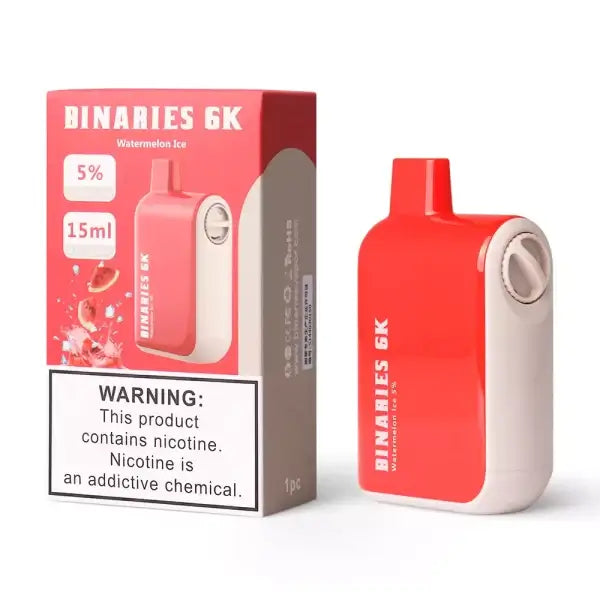 Binaries 6K 15ML 6000 Puffs 650mAh Adjustable Airflow Prefilled Nicotine Salt Rechargeable Disposable Device With Mesh Coil By Horizon Tech