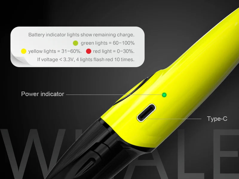 Lookah Whale 500mAh VV Handheld Electronic Nectar Collector Dab Pen Vaporizer