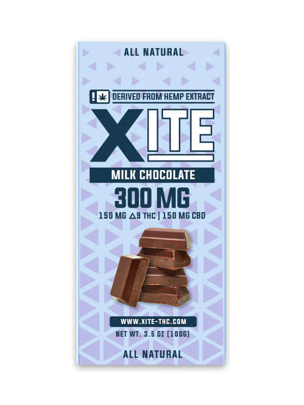 XITE DELTA 9 300MG CHOCOLATE BAR (30MG PER BREAK)