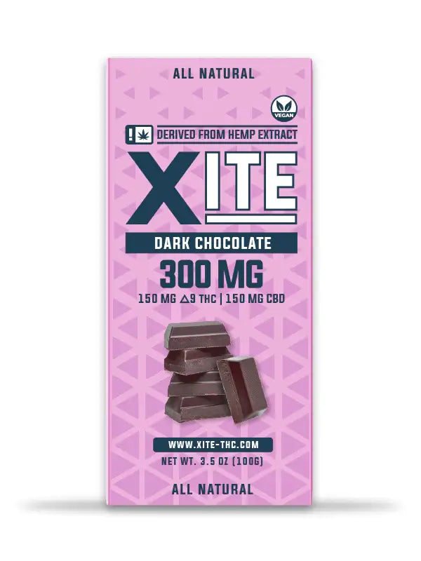 XITE DELTA 9 300MG CHOCOLATE BAR (30MG PER BREAK)