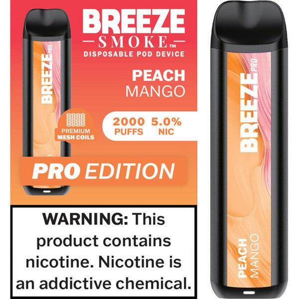 Breeze Smoke Pro Edition 6ML 2000 Puffs 1000mAh Prefilled Synthetic Nicotine Salt Pod Device With Mesh Coil Technology