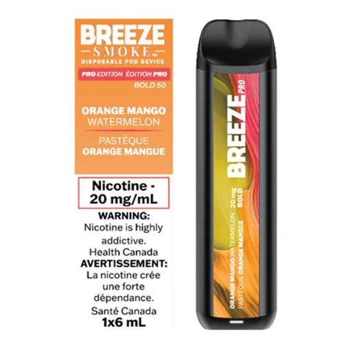 Breeze Smoke Pro Edition 6ML 2000 Puffs 1000mAh Prefilled Synthetic Nicotine Salt Pod Device With Mesh Coil Technology