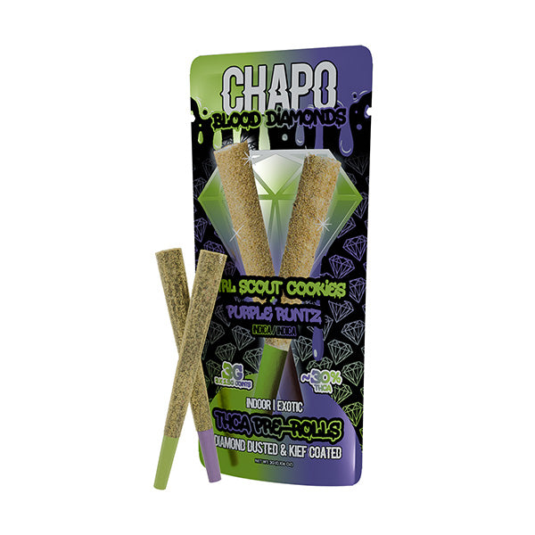 CHAPO BLOOD DIAMONDS INDOOR EXOTIC THCA 2 X 1.5GM DUO JOINTS