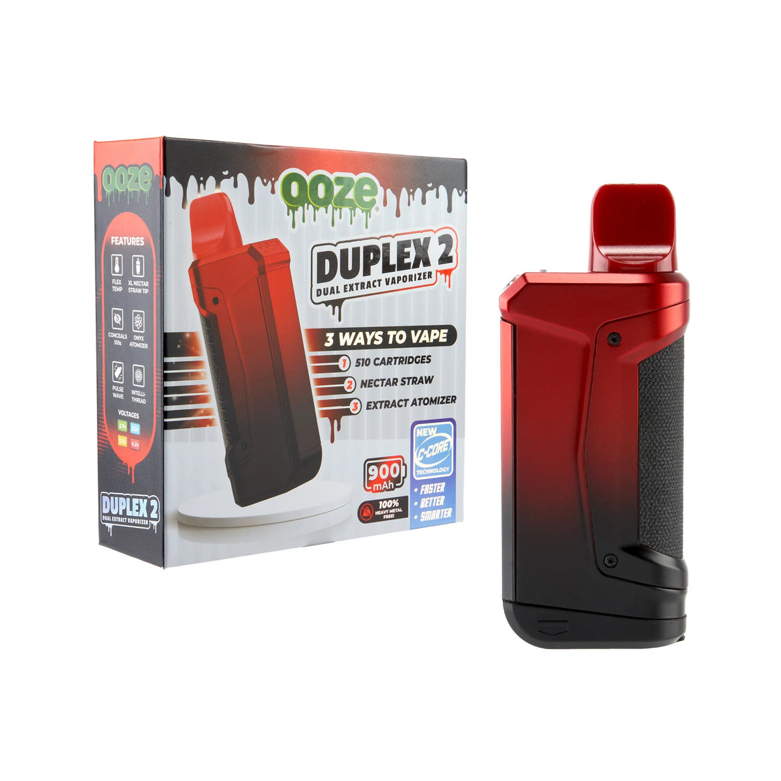 Ooze Duplex 2 900mAh Dual Extract Vaporizer With C-Core Technology