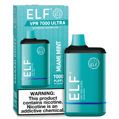 ELF VPR ULTRA 11ML 7000 Puffs 700mAh Prefilled Nicotine Salt Rechargeable Disposable Pod Device