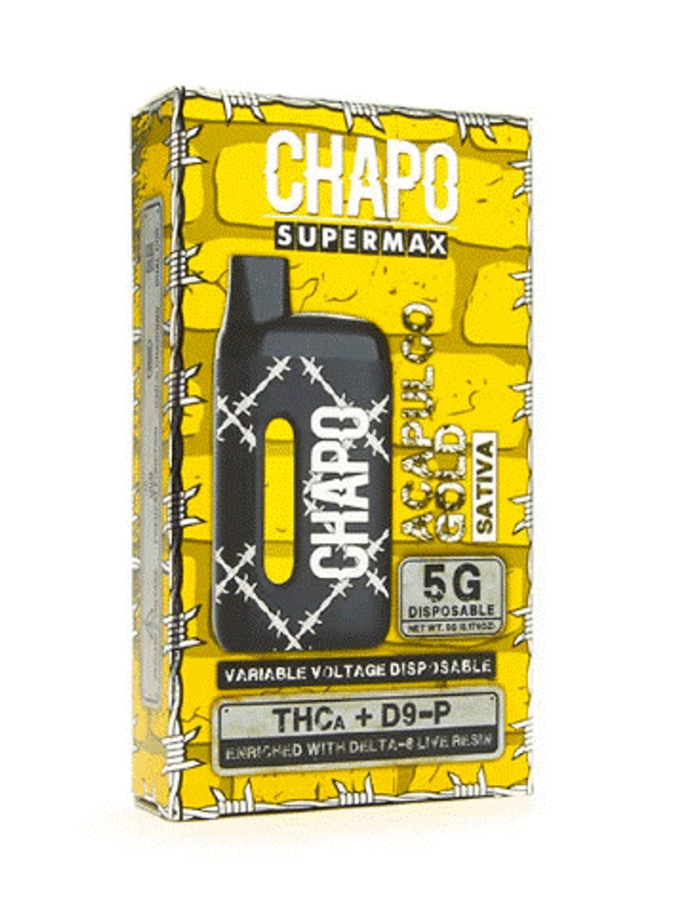 CHAPO SUPERMAX THCA + D9 THCP WITH LIVE RESIN 5GM DISPOSABLE