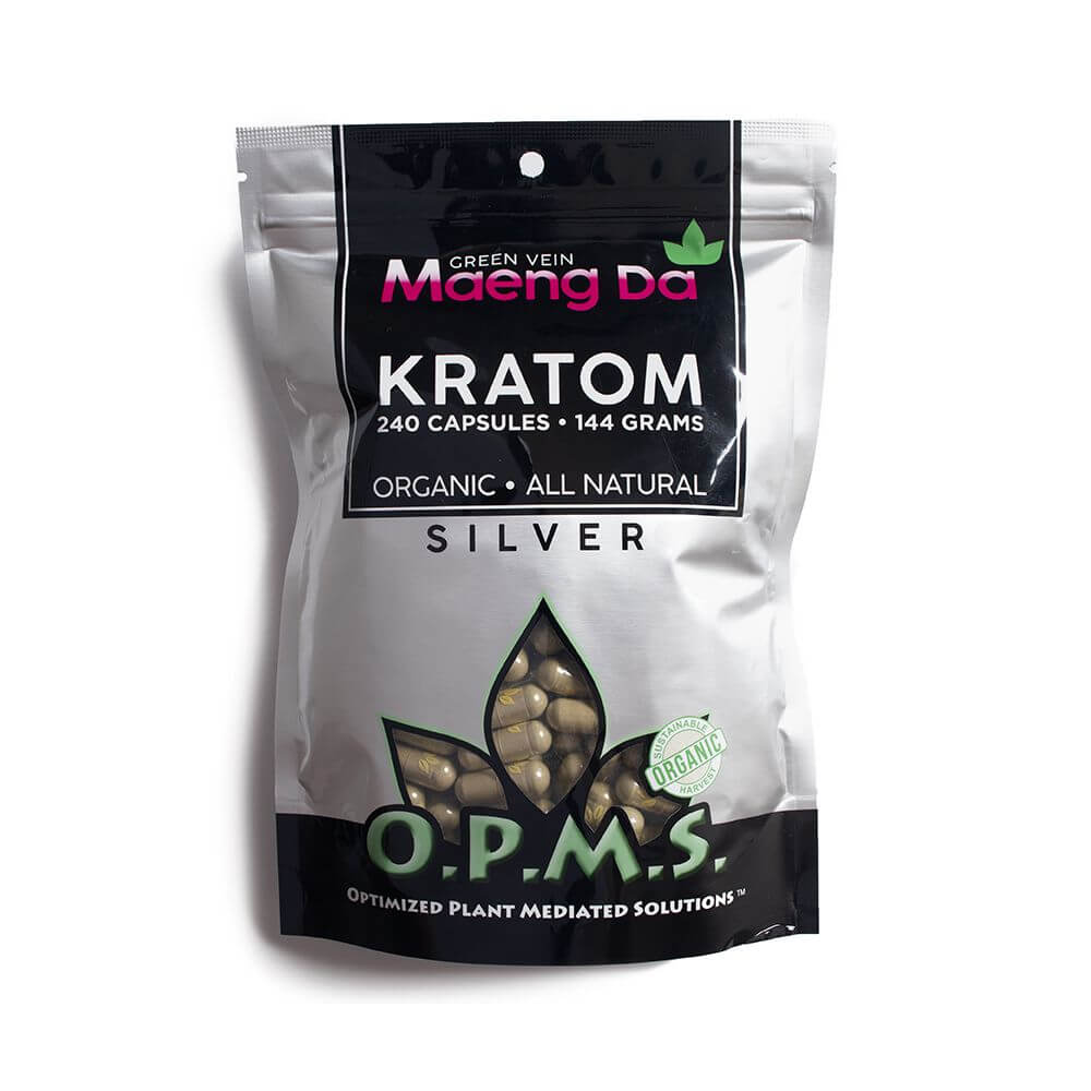 OPMS SILVER KRATOM (144 GRAMS) 240CT CAPSULES