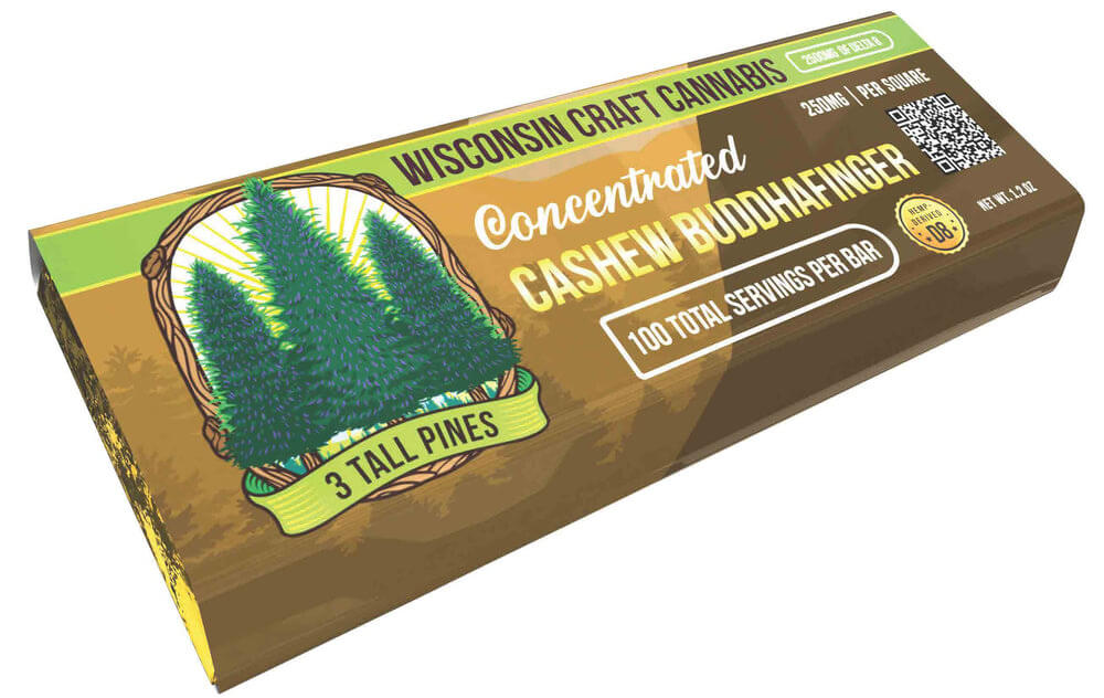 3 TALL PINES DELTA 8 THC 2500MG CONCENTRATE CHOCOLATE BAR