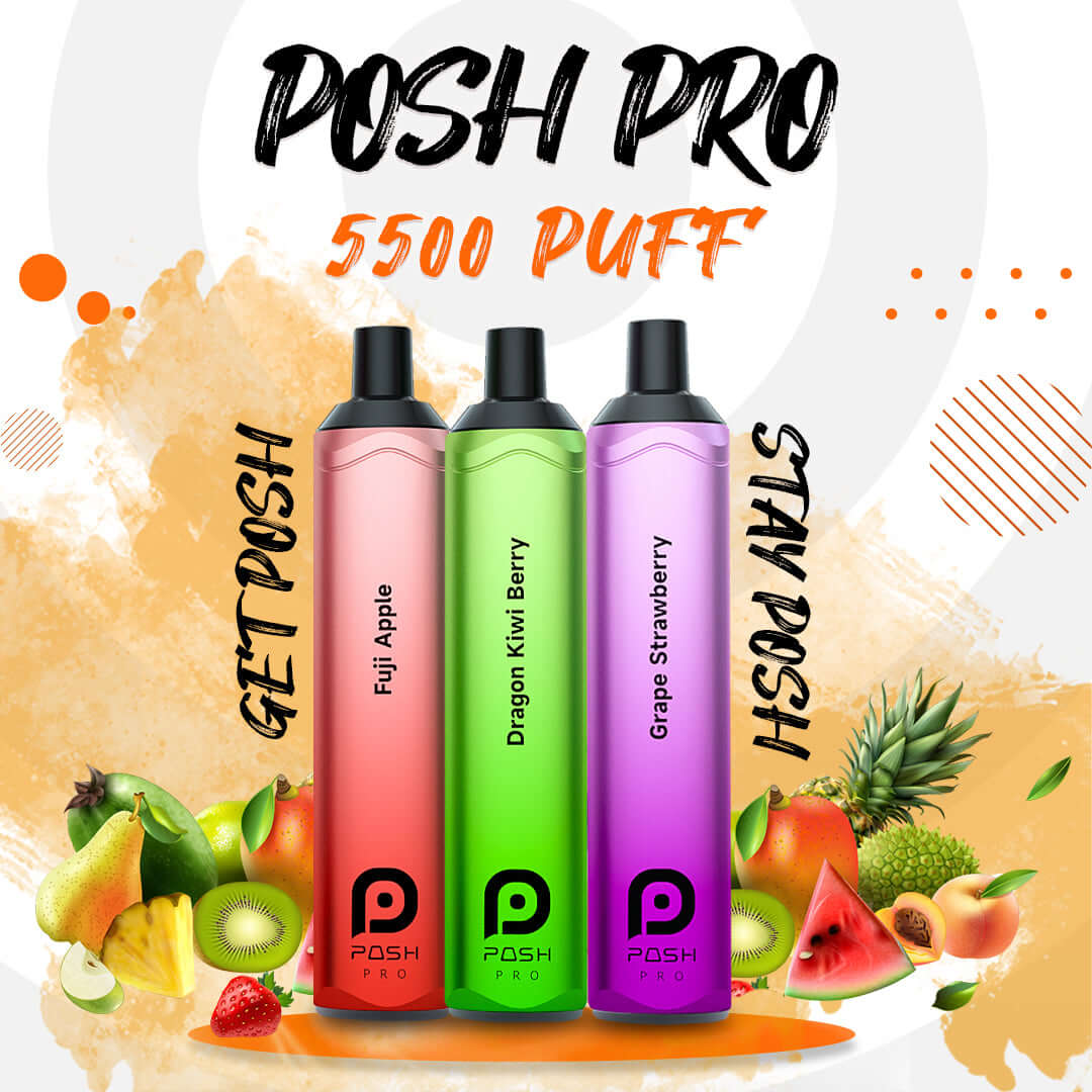 Posh PRO 5500 14.5ML 5500 Puffs Prefilled Nicotine Salt Disposable Device With Conical Mesh Coil