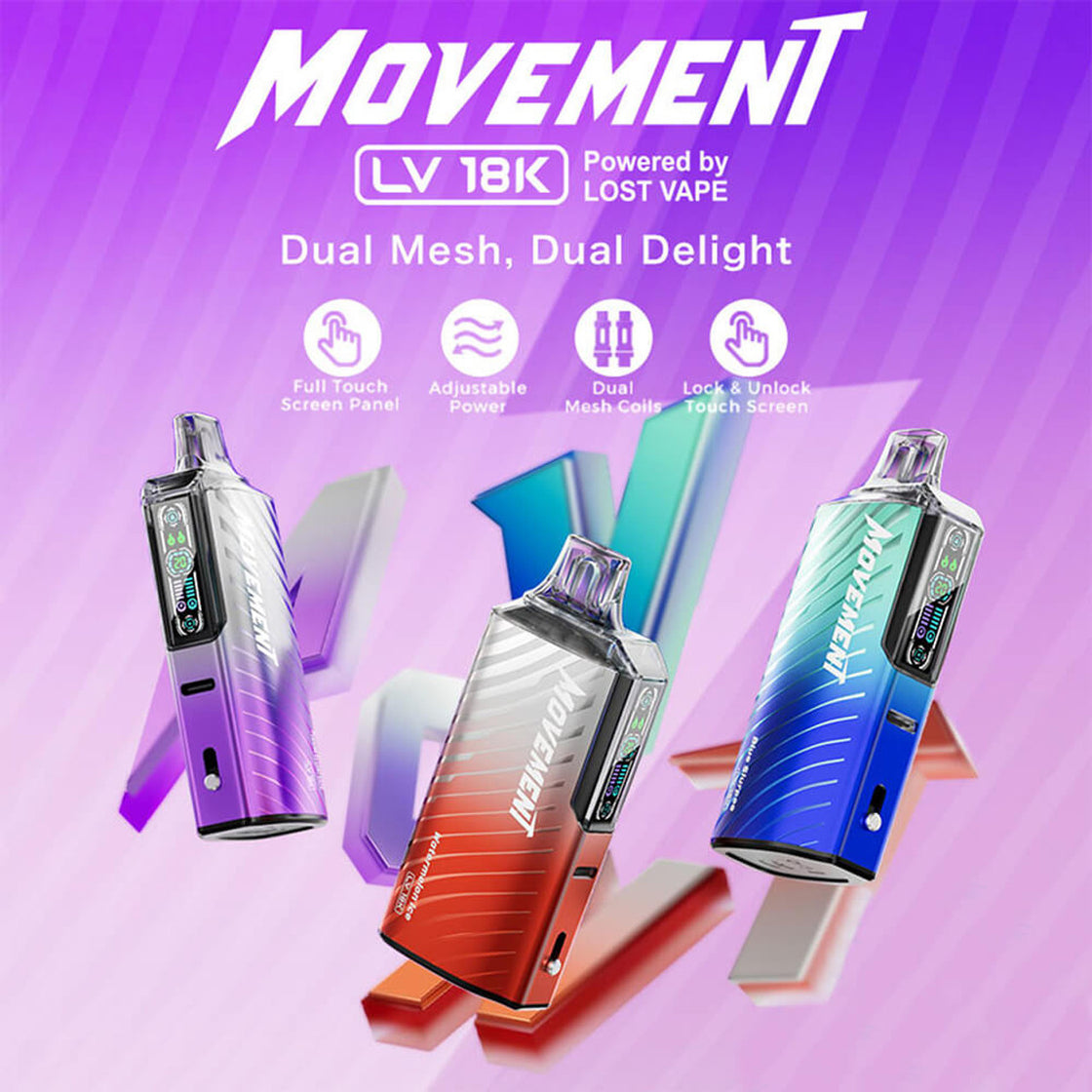 MOVEMENT BY LOST VAPE 5% DISPOSABLE 18K PUFFS