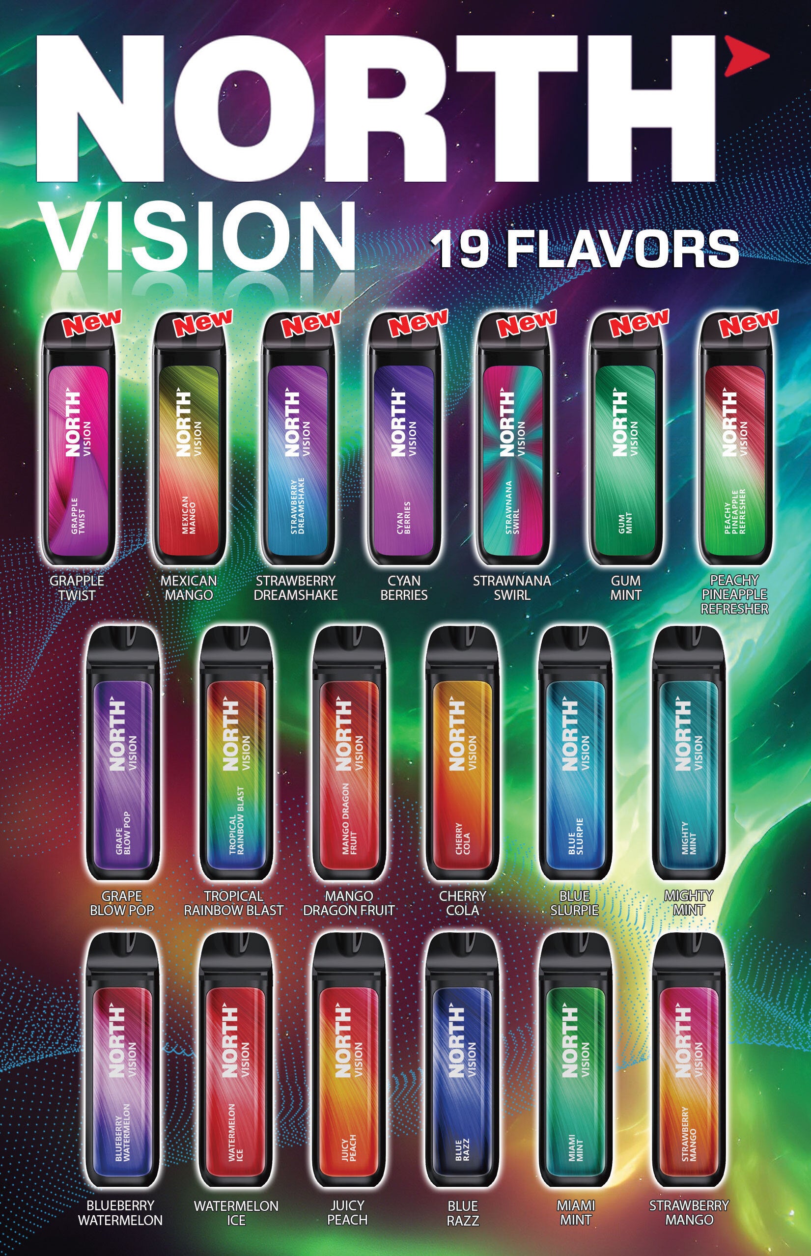 NORTH VISION 5% DISPOSABLE 15K PUFFS