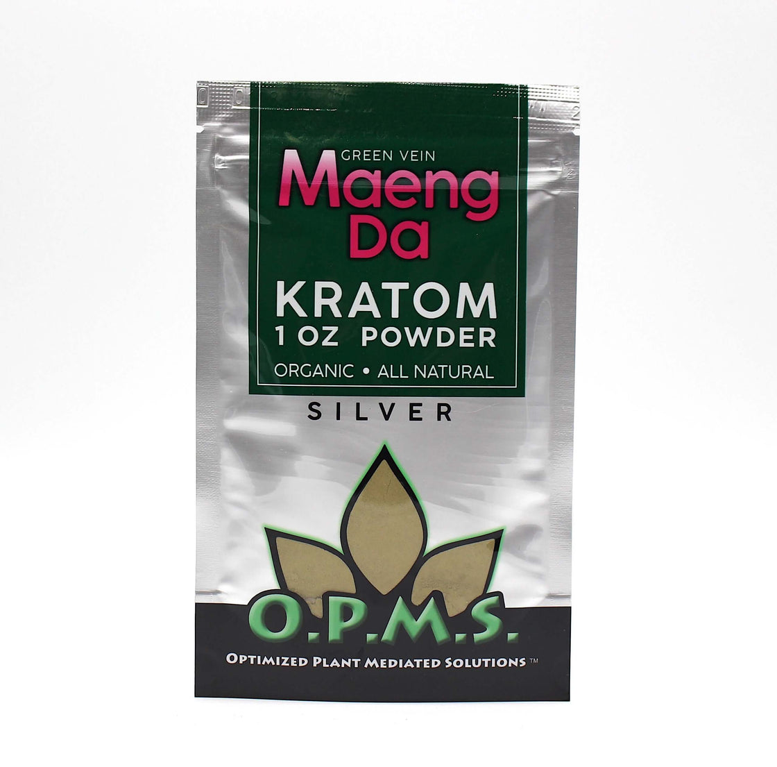 OPMS SILVER KRATOM (28.35 GRAMS) 1OZ POWDER