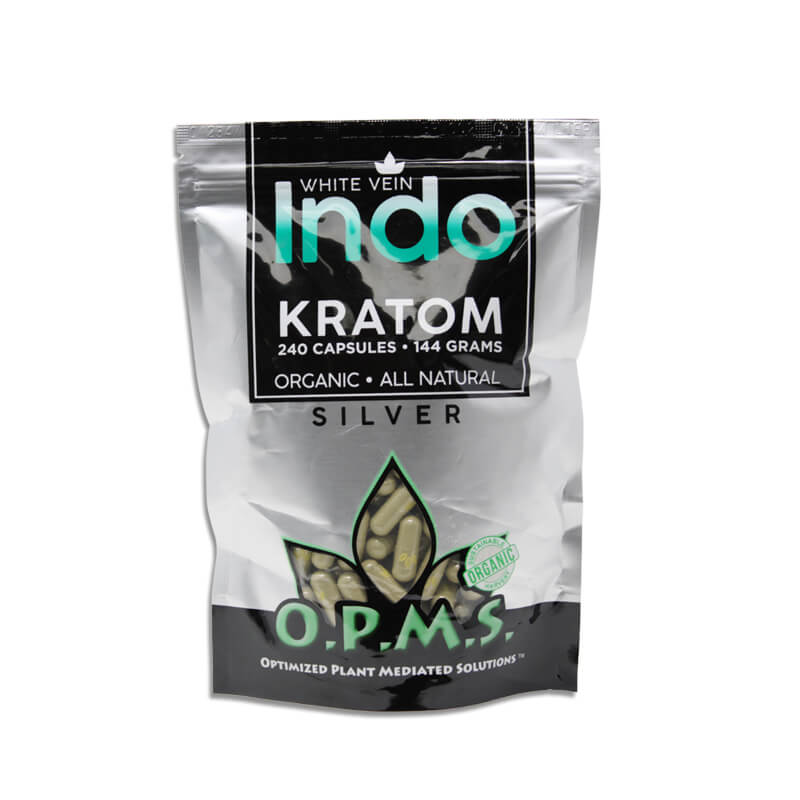 OPMS SILVER KRATOM (144 GRAMS) 240CT CAPSULES