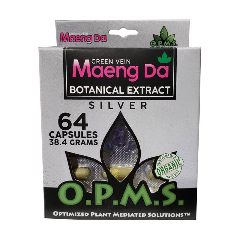 OPMS SILVER KRATOM (38.4 GRAMS) 64CT CAPSULES