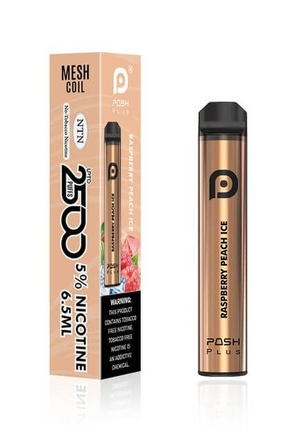 Posh Plus 6.5ML 2500 Puffs 950mAh Prefilled Synthetic Nicotine Salt Disposable Device With Mesh Coil Technology