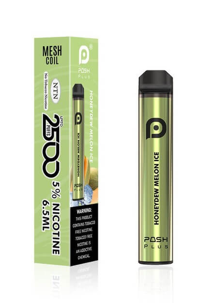 Posh Plus 6.5ML 2500 Puffs 950mAh Prefilled Synthetic Nicotine Salt Disposable Device With Mesh Coil Technology