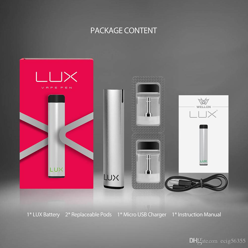 Wellon LUX 450mAh Pod System Starter Kit With 2 x 1.2ML Unfilled Pods