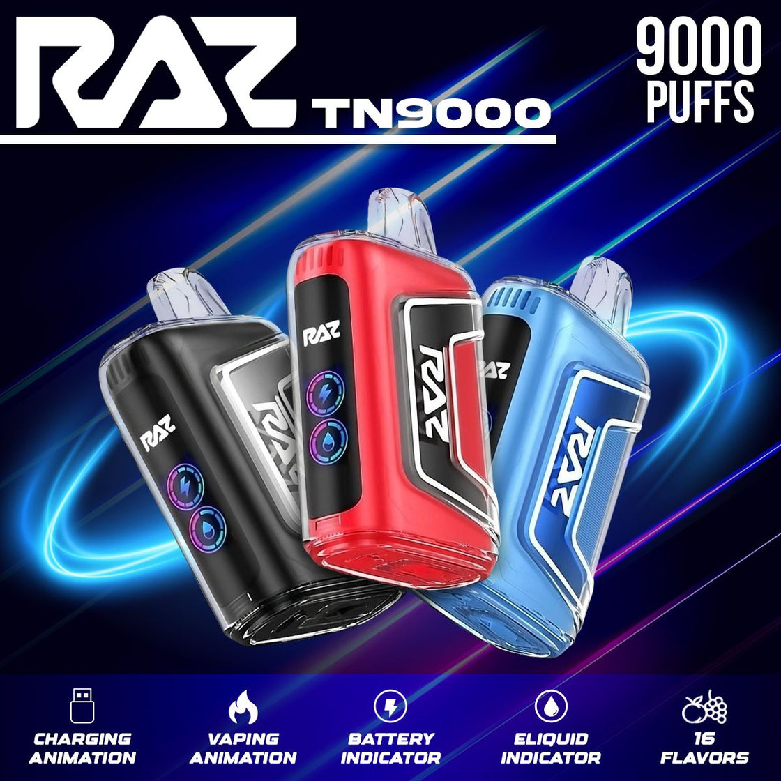 RAZ TN9000 5% DISPOSABLE 9K PUFFS