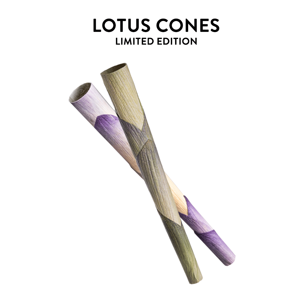 ROSE PALM HAND MADE 3 KING SIZE LOTUS CONES