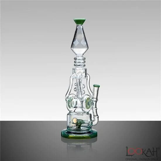 LOOKAH GLASS 18″ SPRING DESIGN WITH SHOWER HEAD WATER PIPE