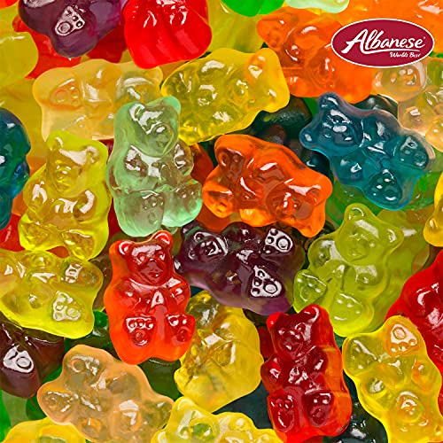 Albanese World's Best 12 Flavor Gummi Bears, 5lbs of Candy